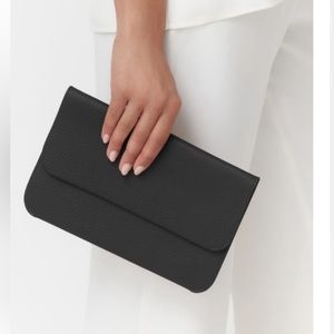 Cuyana System Flap bag black pebbled leather NWT